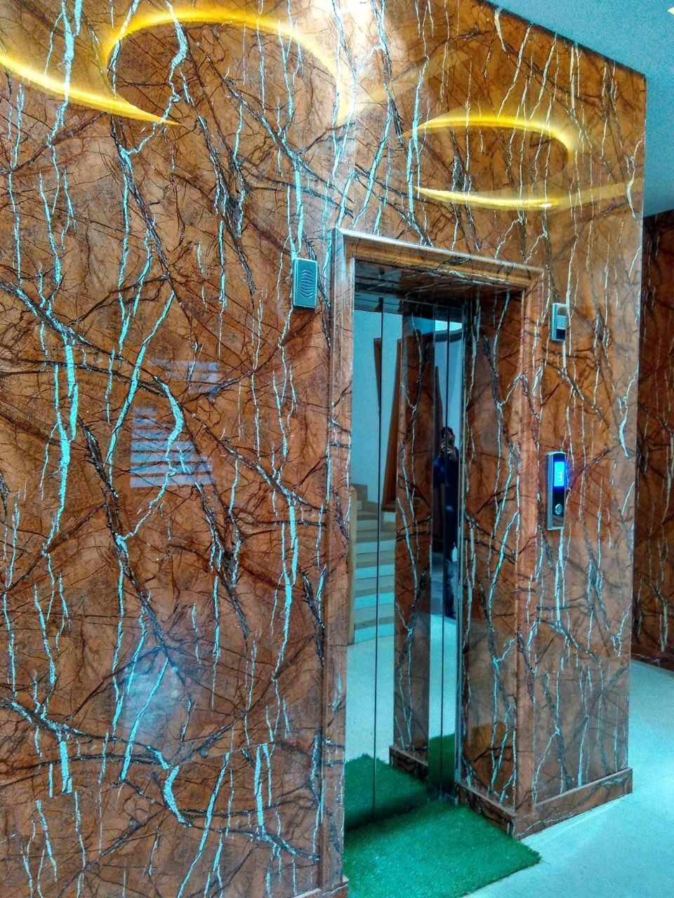 Wall panelling and wall covering design for a Delhi interior project (2)