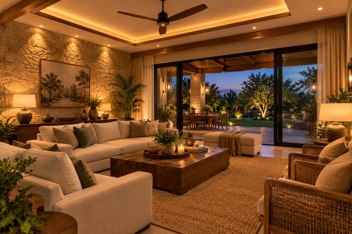 Farmhouse Interior Design in Chattarpur: Style Ideas, Layouts & Materials